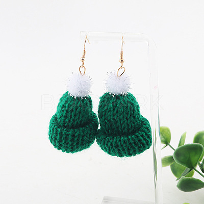 Christmas Iron & Polyester Dangle Earrings FS-WG166E8-02-1