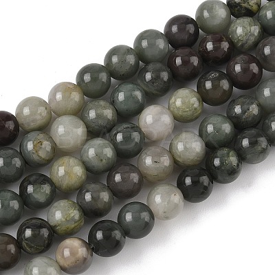Natural Green Rutilated Quartz Beads Strands G-P325-03-6mm-1