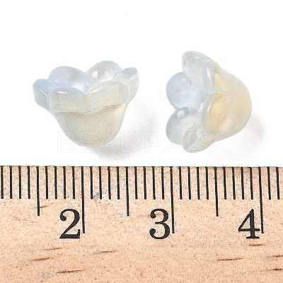 Transparent Glass Beads Caps X-GLAA-B028-01K-1