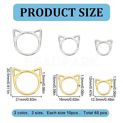 60Pcs 6 Styles Alloy Pendants FIND-GO0002-05-1