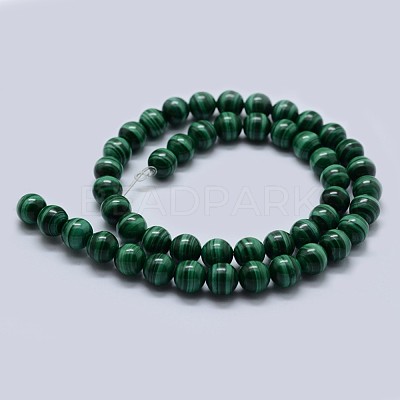 Natural Malachite Beads Strands G-F571-27AA1-7mm-1