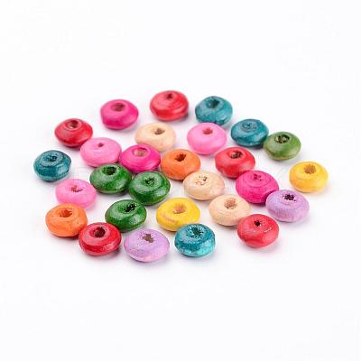 Lead Free Rondelle Natural Wood Beads X-YTB032-1