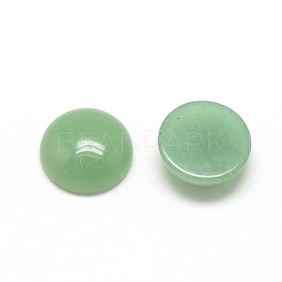 Natural Green Aventurine Cabochons G-R416-8mm-43-1