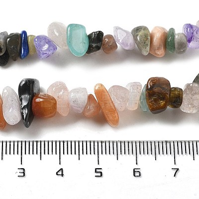 Natural & Synthetic Gemstone Chip Bead Strands G-M205-21-1