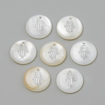 Freshwater Shell Pendants SHEL-Q010-002P-1