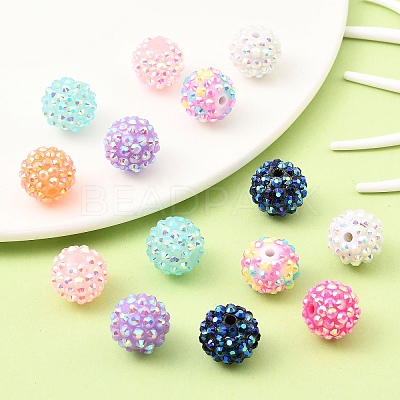 Resin Rhinestone Beads FIND-P027-G-1