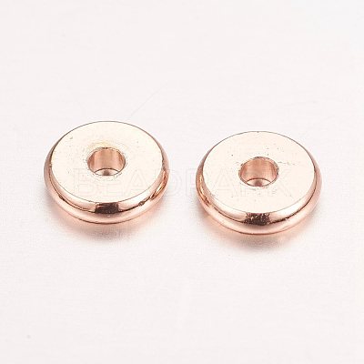 Rose Gold Brass Spacer Beads X-KK-E702-27RG-NF-1