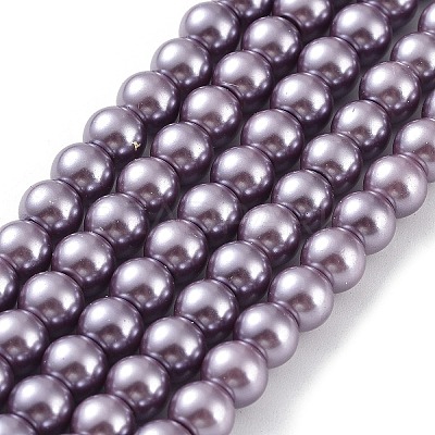 Eco-Friendly Dyed Glass Pearl Round Beads Strands HY-A008-6mm-RB116-1