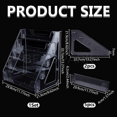 5-Tier Acrylic Display Riser Stands for Cosmetic Jewelry ODIS-WH0043-217A-1