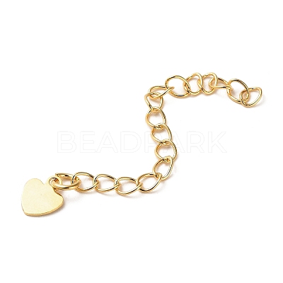Rack Plating Brass Curb Chain Extender KK-Q807-09G-1