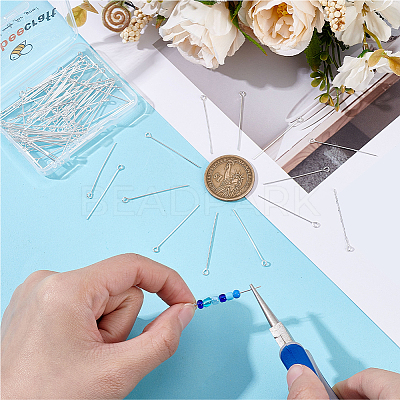 100Pcs Brass Eye Pins KK-BBC0024-76E-1