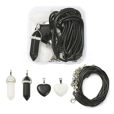 DIY Stone Pendant Necklace Making Kit DIY-YW0007-14-1