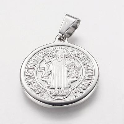 Non-Tarnish 304 Stainless Steel Pendants STAS-E117-04P-1