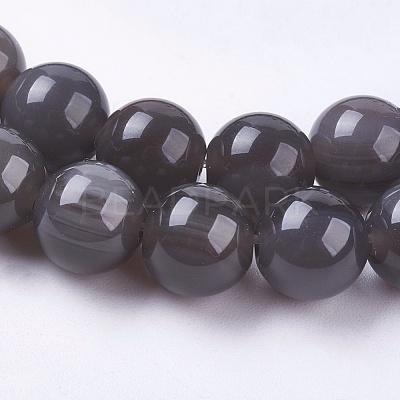 Natural Ice Obsidian Bead Strands X-G-E468-D01-1