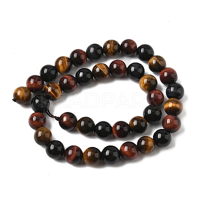 Natural Tiger Eye Beads Strands X-G-F173-14-10mm-1