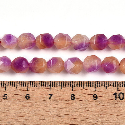 Dyed Natural White Jade Beads Strands G-T139-8mm-45Q-1