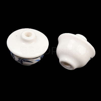 Handmade Printed Porcelain Beads PORC-T136-03B-01-1