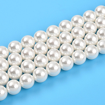 Baking Paint Pearlized Glass Pearl Bead Strands HY-N002-8mm-A11-1