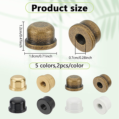 10Pcs 5 Colors Iron Horn Frame Decorative FIND-AN0001-60-1