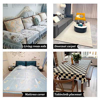 AHADEMAKER 16Pcs 2 Style PU Self Adhesive Non Slip Carpet Stickers FIND-GA0005-65-1