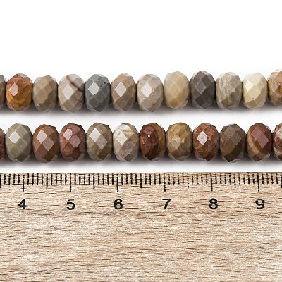 Natural Alashan Agate Beads Strands G-B179-A03-6x8mm-1