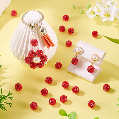 30Pcs Pave Disco Ball Beads RB-TA0001-26A-1