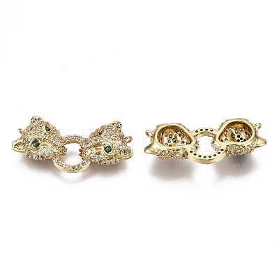 Brass Micro Pave Cubic Zirconia Links Connectors ZIRC-N039-076-NF-1