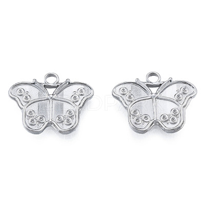 Non-Tarnish 304 Stainless Steel Pendant Rhinestone Settings STAS-N098-219P-1
