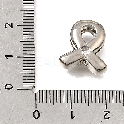 Brass Micro Pave Clear Cubic Zirconia Beads CU-CBAEEA8-34P-1