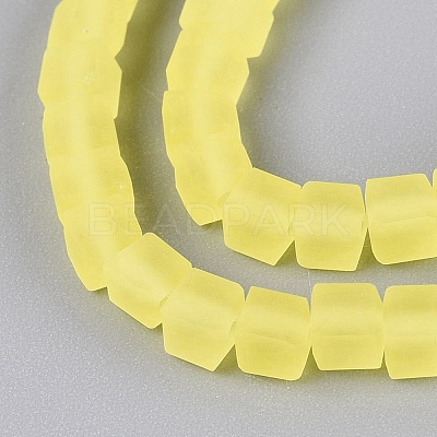 Transparent Frosted Glass Beads Strands LS-GLAA-N072-01A-A20-1