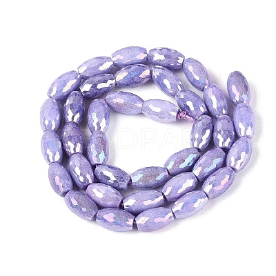 Anti-Tarnish Electroplate Glass Beads Strands EGLA-Q130-02A-15-1