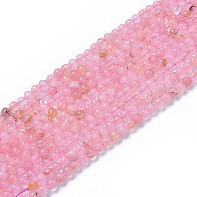 Natural Rose Quartz Beads Strands G-F591-04-6mm-1