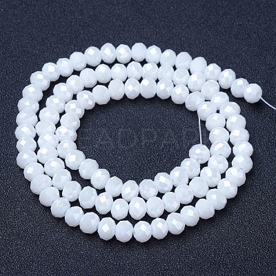 Electroplate Glass Beads Strands EGLA-A034-P4mm-B18-1