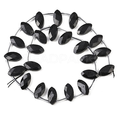 Natural Black Tourmaline Beads Strands G-P607-A03-01-1