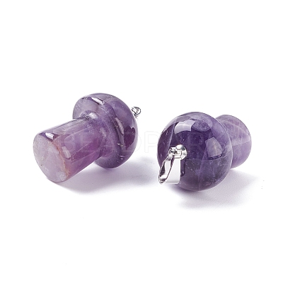 Natural Amethyst Pendants G-M380-B12-P-1