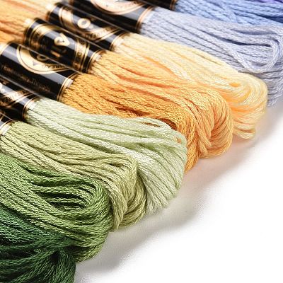 12 Skeins 12 Colors 6-Ply Polyester Embroidery Floss OCOR-M009-01B-14-1