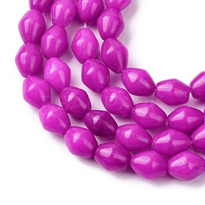 Natural Dyed White Jade Beads Strands G-H343-C01-01-1