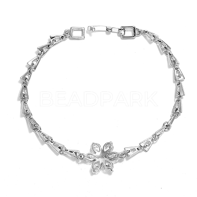 Ocean Theme Alloy & Plastic Flower Link Bracelets RC9279-2-1