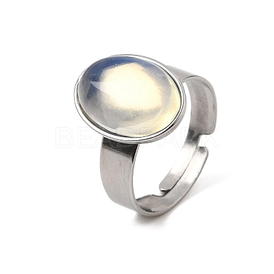 Adjustable 304 Stainless Steel Finger Rings for Women GG-CBA7994-04P-1