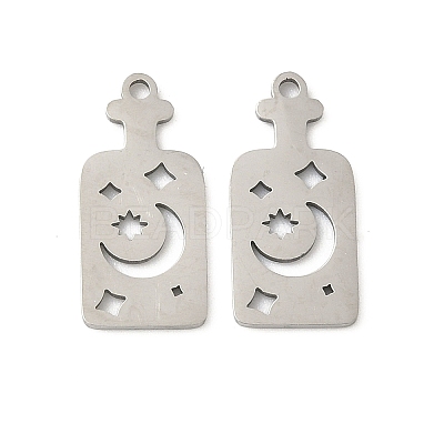 201 Stainless Steel Pendants STAS-P428-02B-P-1
