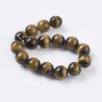 Tiger Eye Beads Strands X-G-C076-12mm-1B-1
