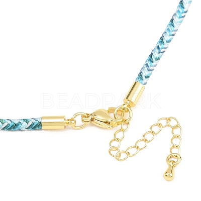 Braided Polycotton Cord Necklaces Making MAK-F038-B20-G-1