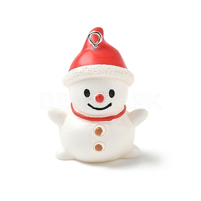 Christmas Theme Opaque Resin Pendants RESI-I336-01P-08-1
