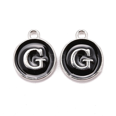 Platinum Plated Alloy Charms X-ENAM-S118-02G-P-1