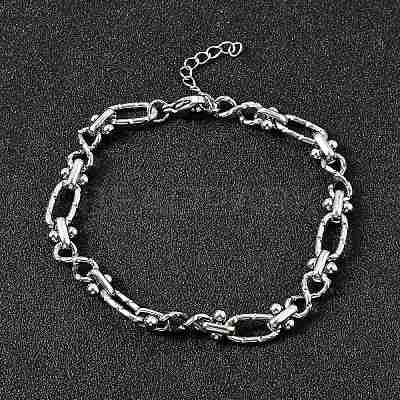Non-Tarnish 304 Stainless Steel Oval & Infinity Link Chain Bracelets for Women BJEW-K226-14C-P-1