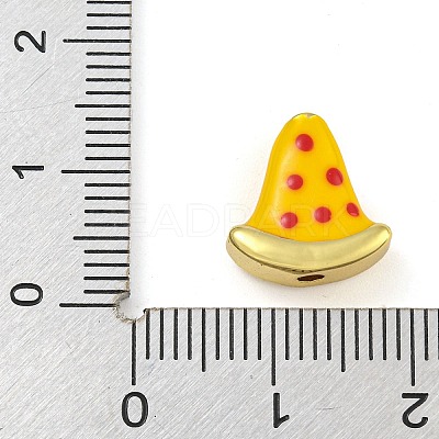 Rack Plating Brass Enamel Beads KK-G513-77G-1