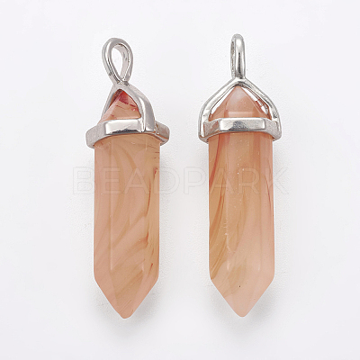 Glass Pointed Pendants G-E364-A02-1