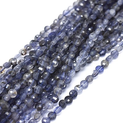 Natural Iolite Beads Strands G-I249-A04-1