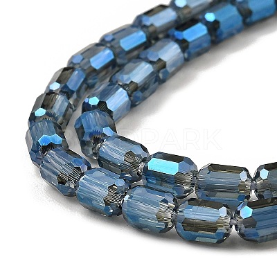 Electroplate Transparent Glass Beads Strands GLAA-C029-02A-1