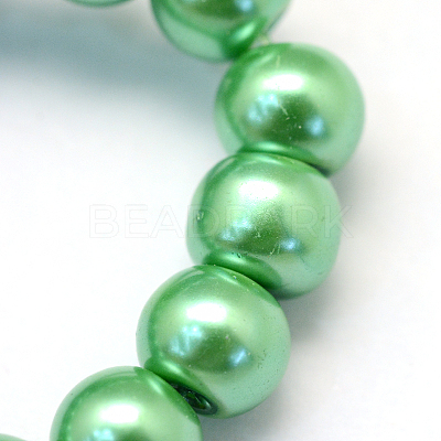 Baking Paint Pearlized Glass Pearl Round Bead Strands HY-Q003-10mm-69-1